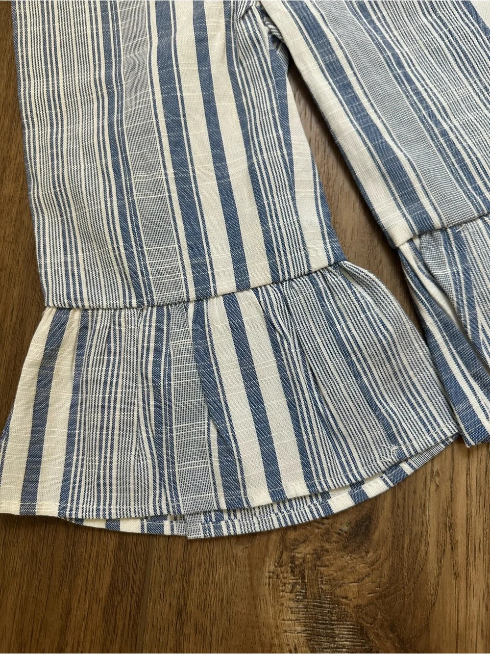 NEW! Tahari Girls Bellbottom Pants, Blue/White, Nautical, Coast, Hippie, Boho, 5